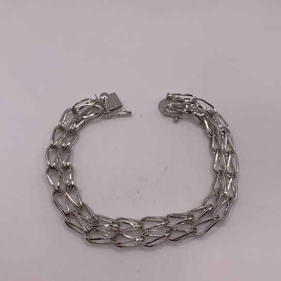 Vintage 1970s sterling silver woven bracelet - Picture 9 of 11